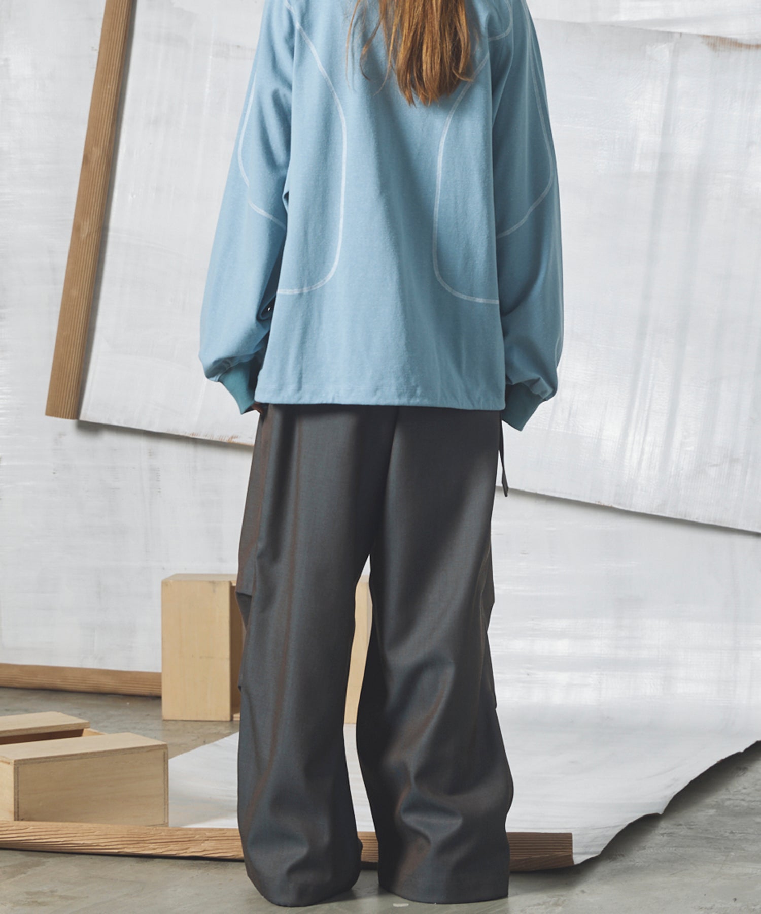 4 Colors Chambray Washable Wool Prime-Wide Snow Pants