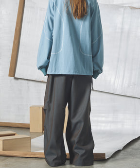 4 Colors Chambray Washable Wool Prime-Wide Snow Pants