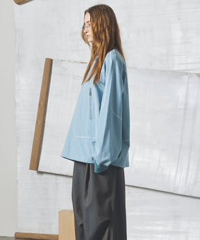 【26AW PRE-ORDER】Slub Jersey Prime-Over Zipper Detail Raglan T-shirt