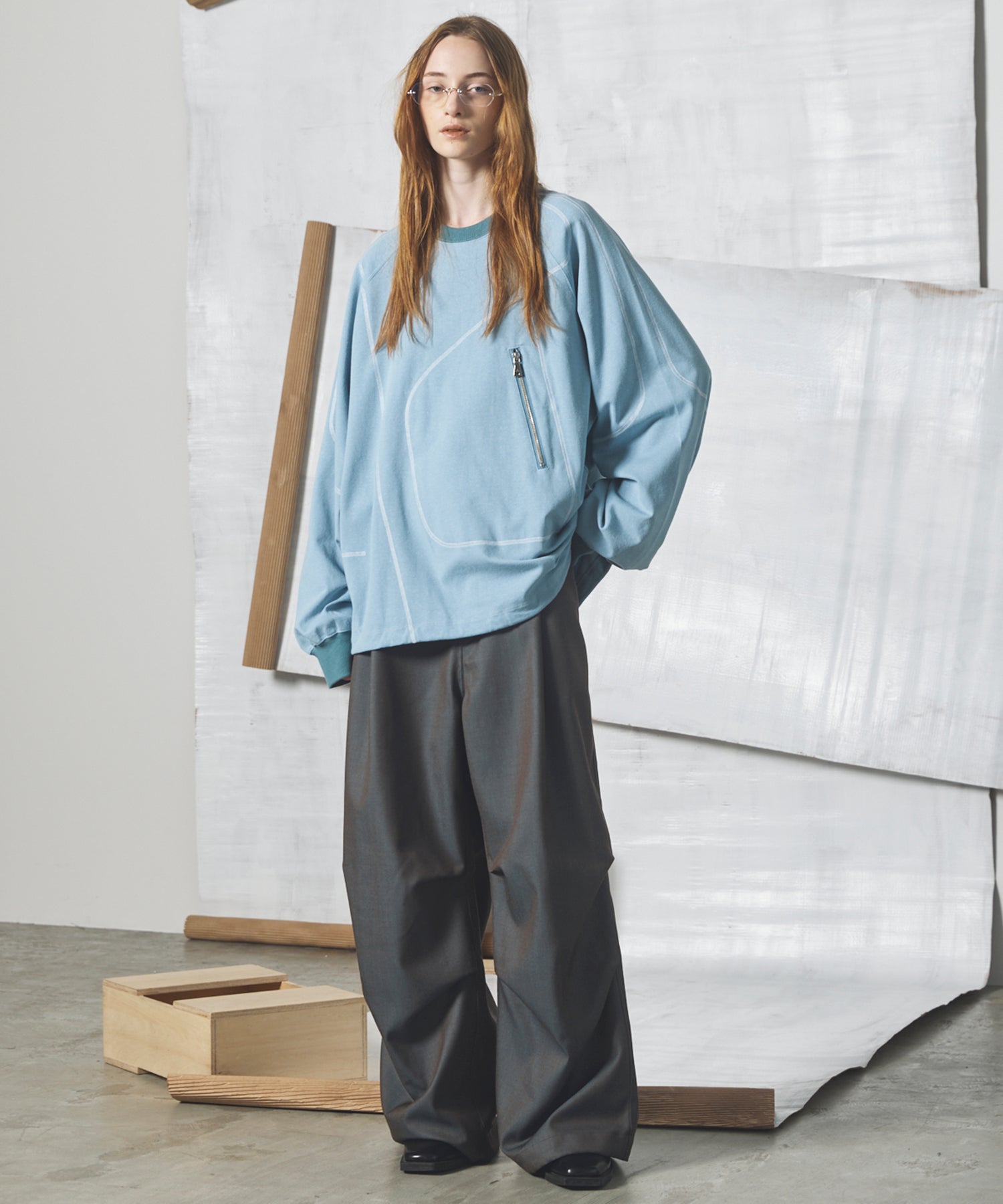 4 Colors Chambray Washable Wool Prime-Wide Snow Pants