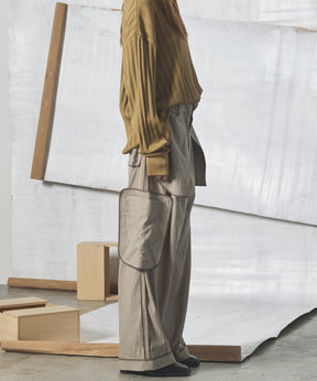 【26SS PRE-ORDER】Lyocell Nylon Washer Prime-Wide Inside-out Slacks