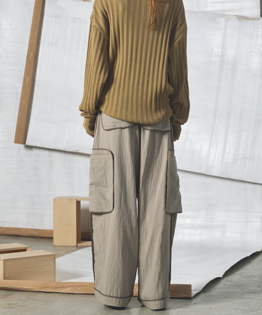【26SS PRE-ORDER】Lyocell Nylon Washer Prime-Wide Inside-out Slacks