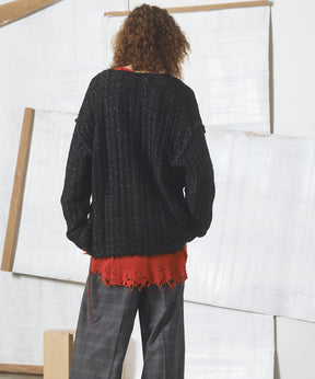 【26AW PRE-ORDER】ツイードニットプライムオーバーカーディガン