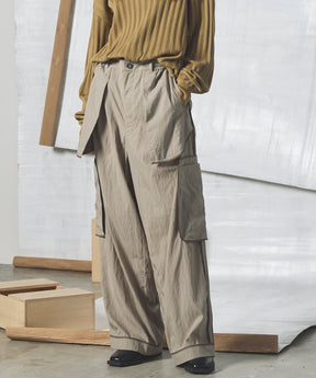 【26SS PRE-ORDER】Lyocell Nylon Washer Prime-Wide Inside-out Slacks