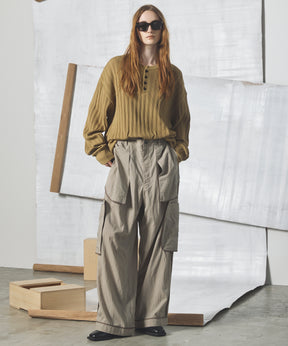 【26SS PRE-ORDER】Lyocell Nylon Washer Prime-Wide Inside-out Slacks