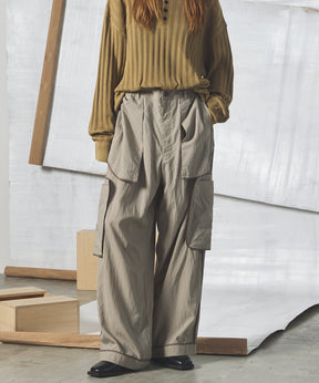 【26SS PRE-ORDER】Lyocell Nylon Washer Prime-Wide Inside-out Slacks