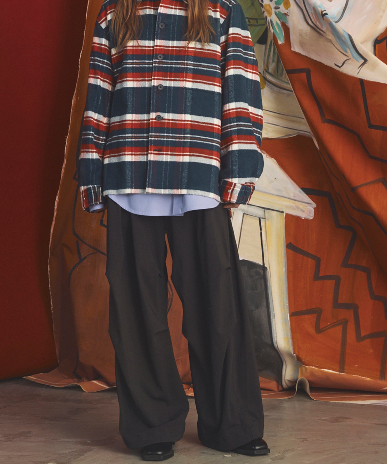 【26AW PRE-ORDER】One Tuck Prime-Wide Snow Slacks