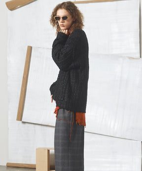 【26AW PRE-ORDER】ツイードニットプライムオーバーカーディガン