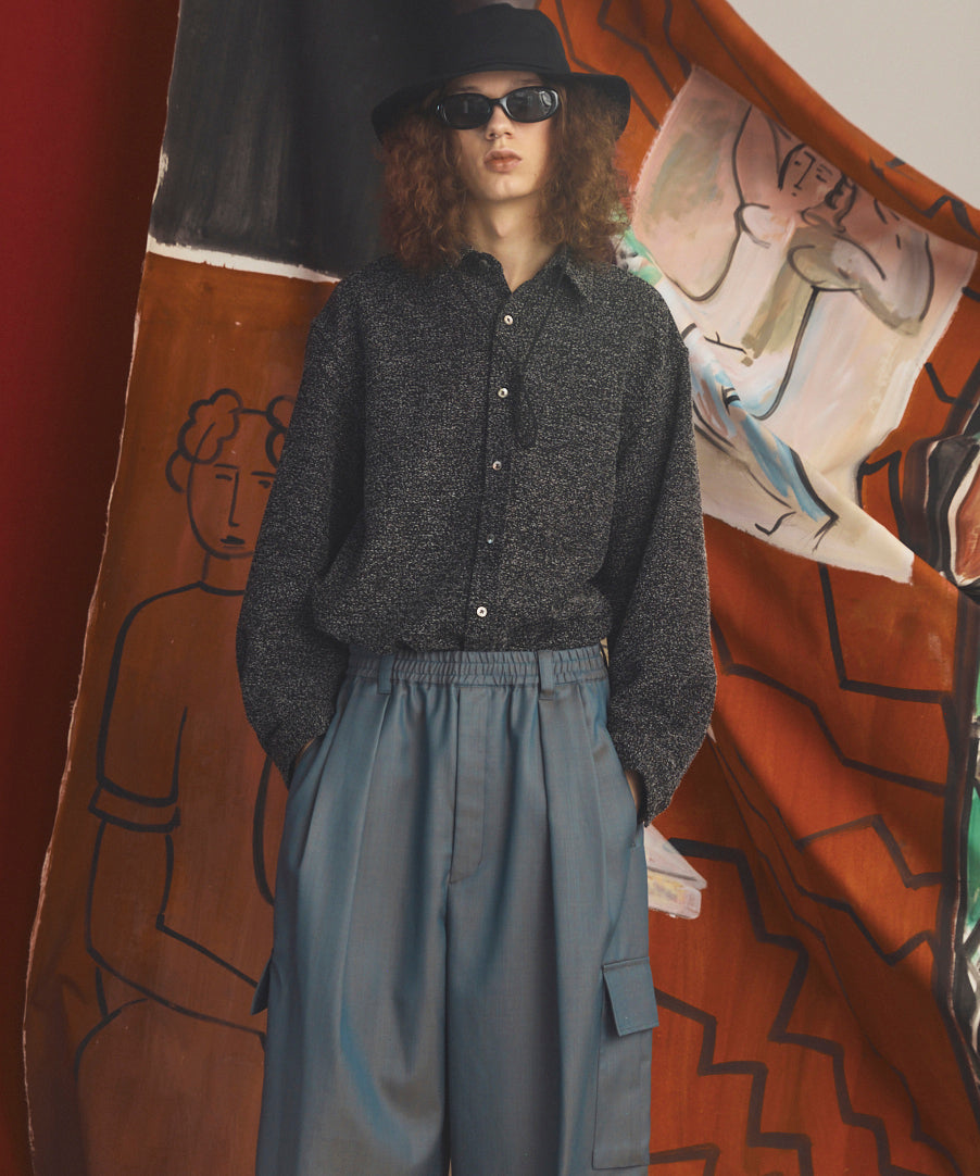【26AW PRE-ORDER】Tweed Prime-Over Long Sleeve Shirt