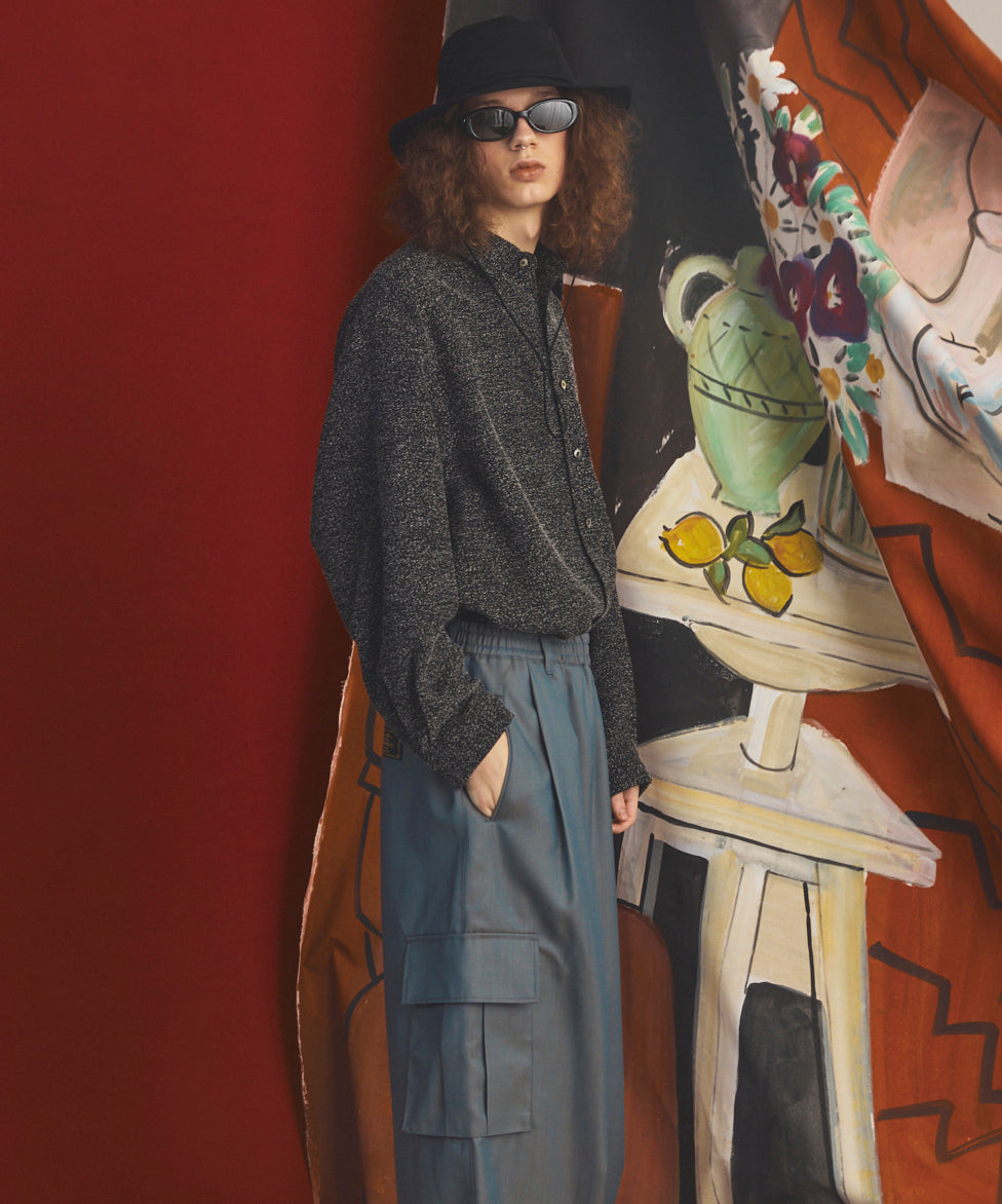 【26AW PRE-ORDER】Tweed Prime-Over Long Sleeve Shirt