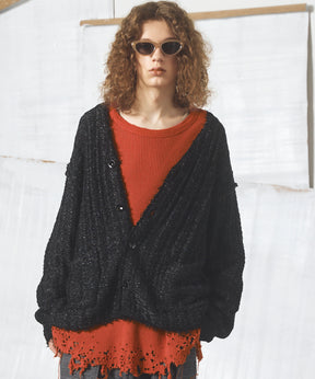 【26AW PRE-ORDER】ツイードニットプライムオーバーカーディガン