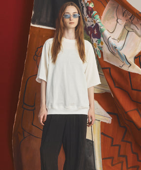 【26SS PRE-ORDER】Birdseye Jersey Mesh Prime-Over Henry Neck Short-sleeved T-shirt