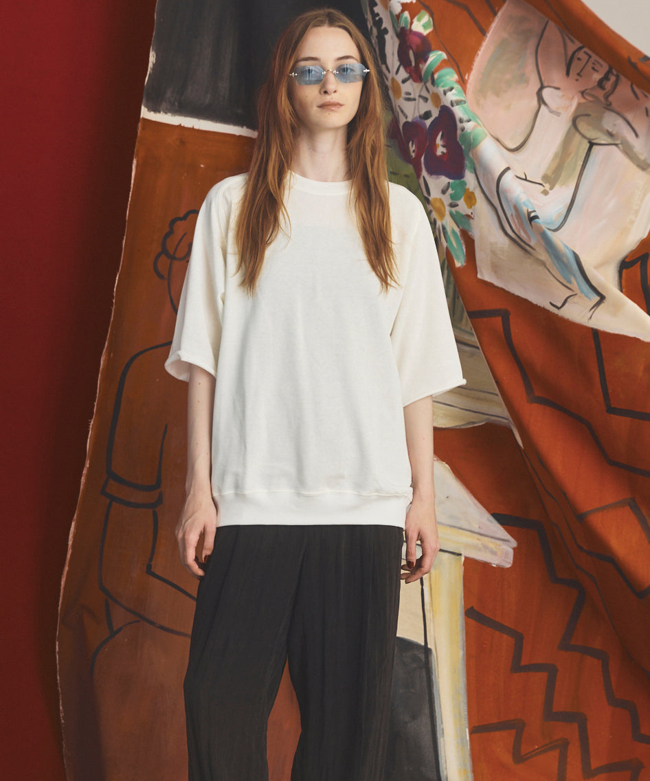 【26SS PRE-ORDER】Birdseye Jersey Mesh Prime-Over Henry Neck Short-sleeved T-shirt