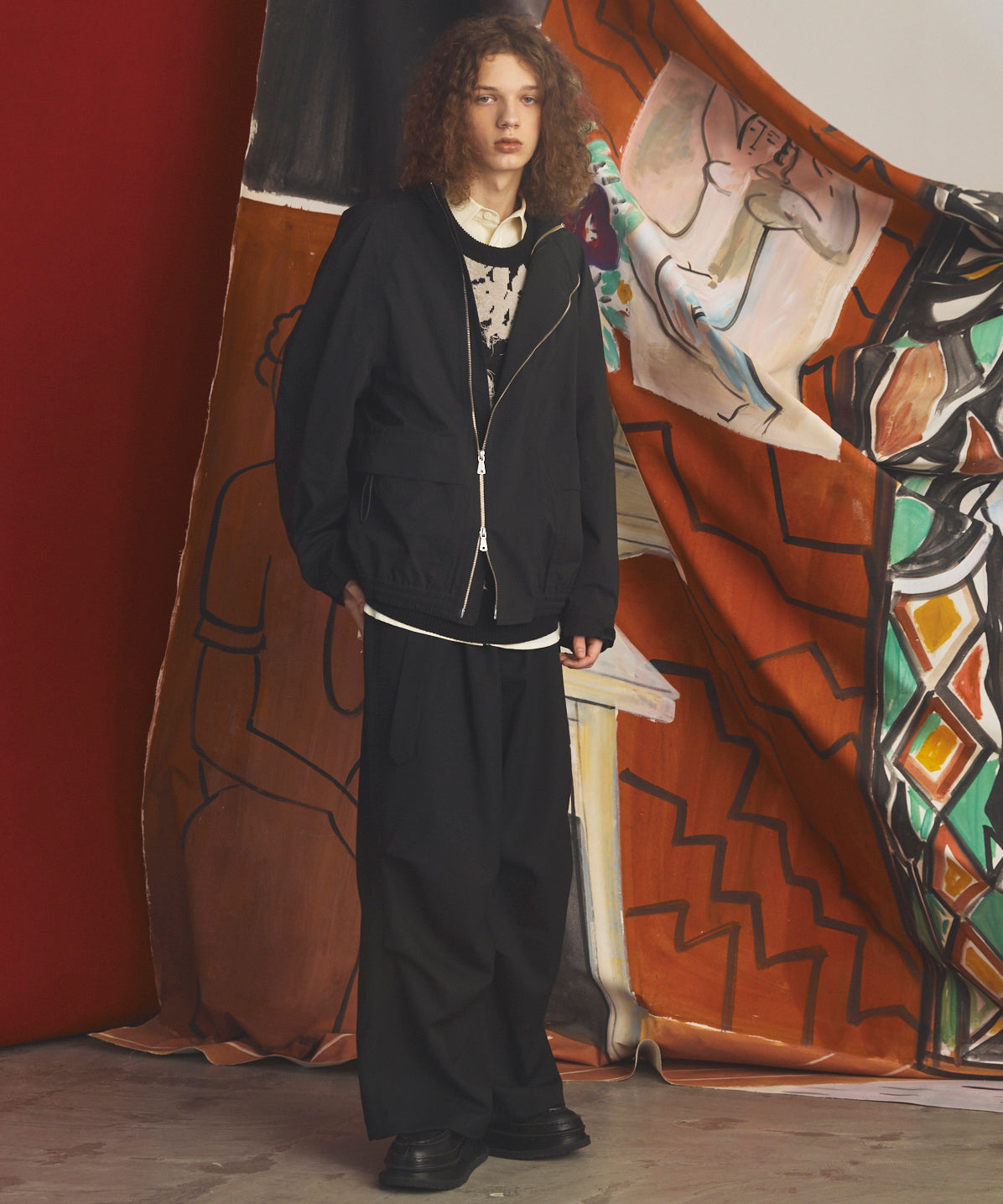 【26AW PRE-ORDER】Raglan Yoke Switching Prime-Over Long Sleeve Shirt