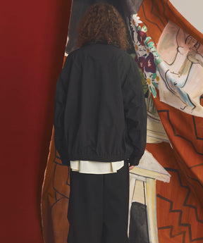 [26AW PRE-ORDER] Three-Layer Asymmetrical Front Zip Prime-Over Stand Collar Blouson