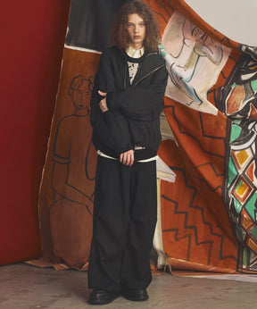 【26AW PRE-ORDER】Fringe Cut Jacquard Prime-Over Flower Pattern Knit Sweater
