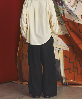 4 Colors Chambray Washable Wool Prime-Wide Snow Pants