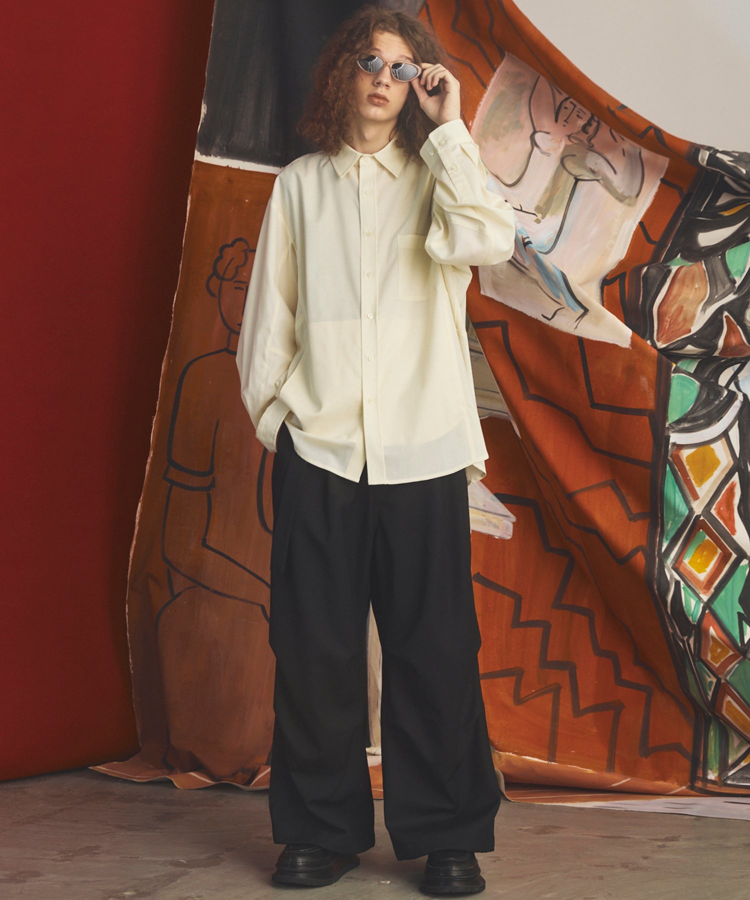 4 Colors Chambray Washable Wool Prime-Wide Snow Pants