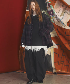 [26AW PRE-ORDER] [Italian dead stock fabric] Prime over regular collar shirt coat