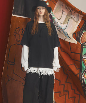 Cold-Dye Prime-Over Crew Neck Short Sleeve T-Shirt