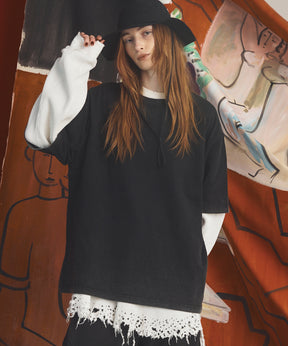 Cold-Dye Prime-Over Crew Neck Short Sleeve T-Shirt