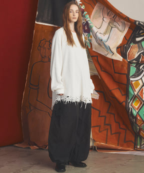 【26AW PRE-ORDER】Destructive Damage Prime-Over Long Sleeve Waffle T-Shirt