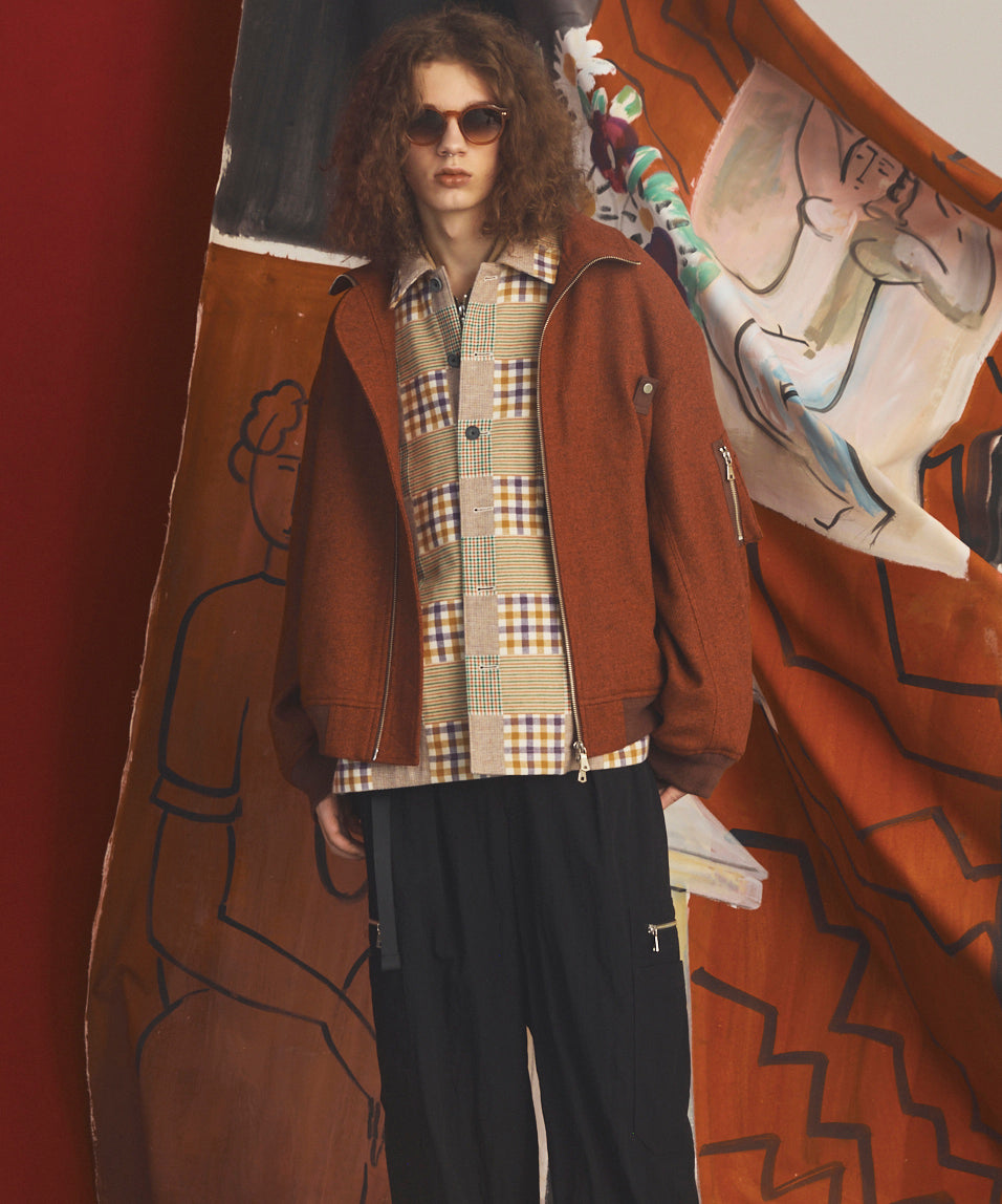 [26AW PRE-ORDER] [Italian dead stock fabric] Prime over regular collar shirt coat