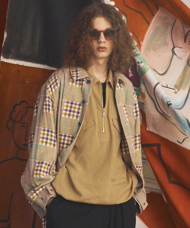 [26AW PRE-ORDER] [Italian dead stock fabric] Prime over regular collar shirt coat