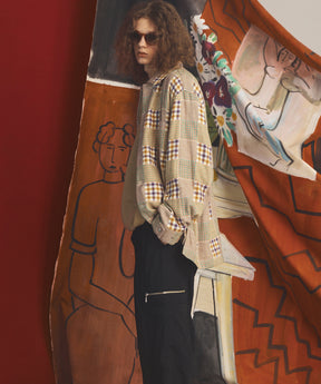 [26AW PRE-ORDER] [Italian dead stock fabric] Prime over regular collar shirt coat