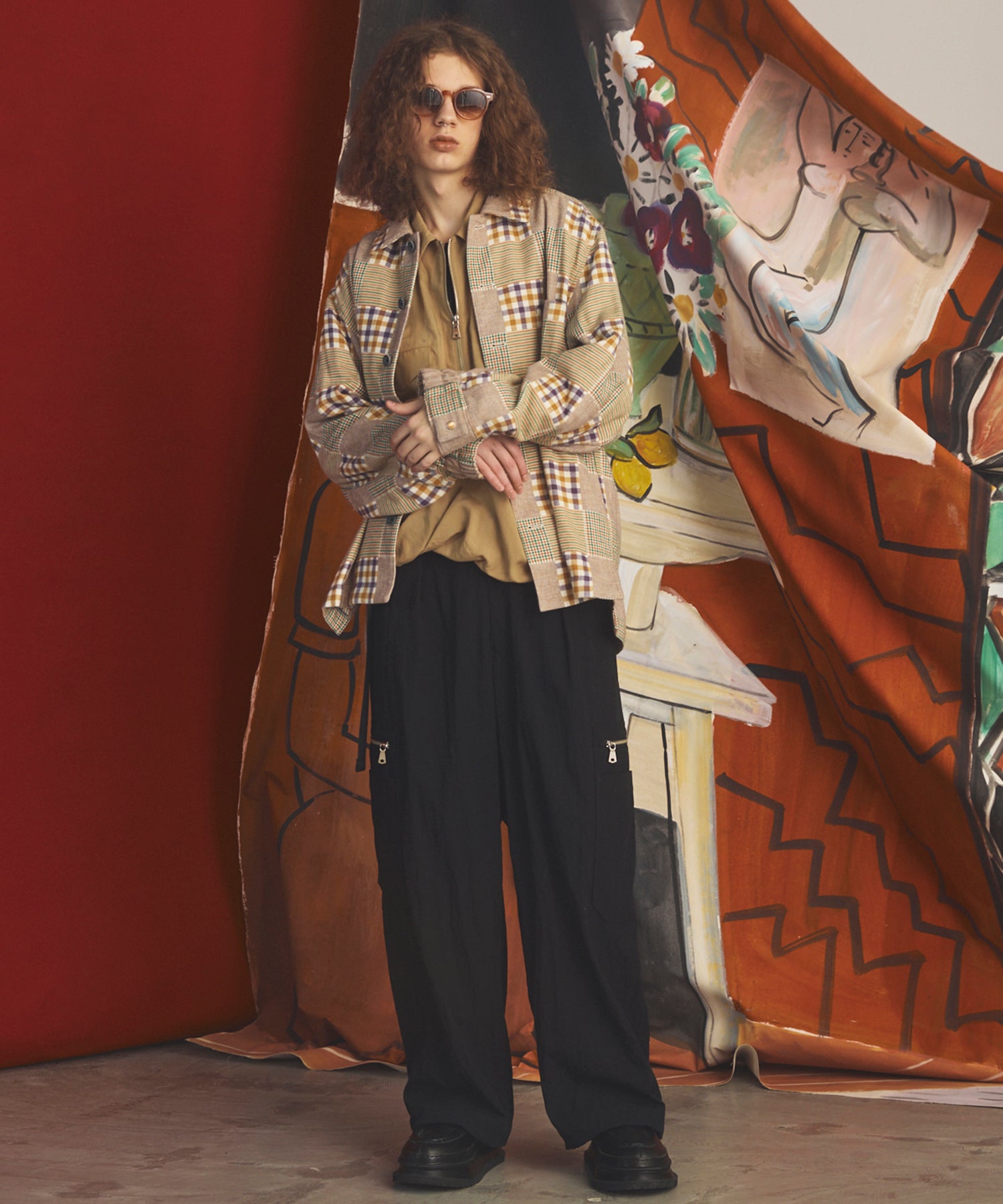 [26AW PRE-ORDER] Banana Curve Silhouette Prime-Wide Cargo Trousers