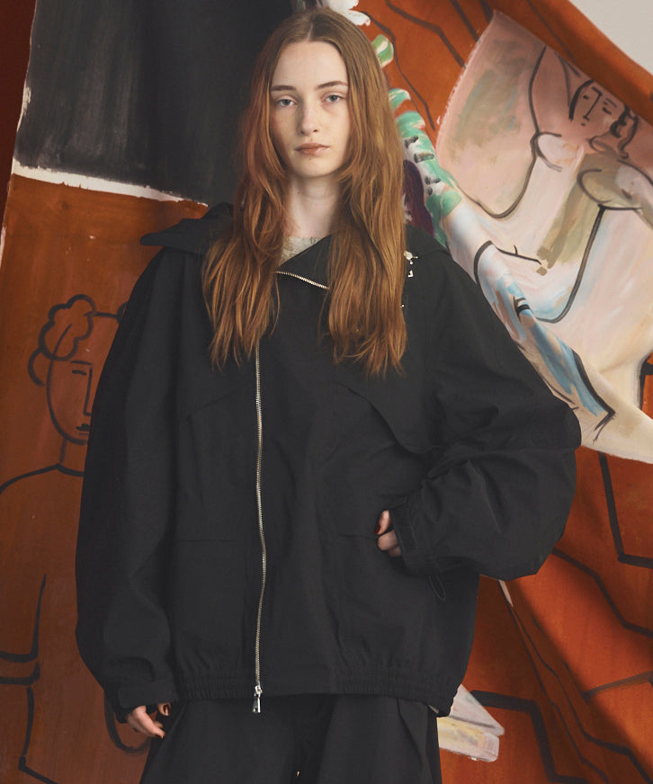 【26AW PRE-ORDER】Three-Layer Asymmetrical Front Zip Prime-Over Mountain Parka