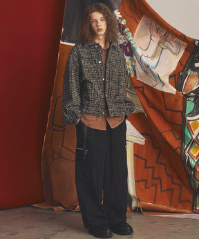 [26AW PRE-ORDER] Banana Curve Silhouette Prime-Wide Cargo Trousers