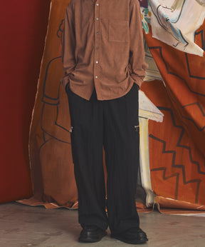[26AW PRE-ORDER] Banana Curve Silhouette Prime-Wide Cargo Trousers