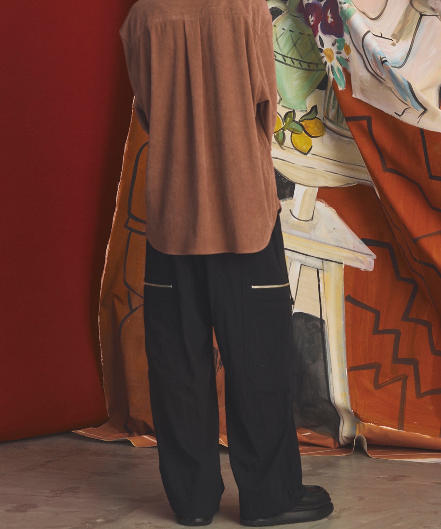 [26AW PRE-ORDER] Banana Curve Silhouette Prime-Wide Cargo Trousers