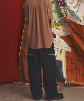 [26AW PRE-ORDER] Banana Curve Silhouette Prime-Wide Cargo Trousers