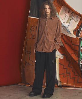 [26AW PRE-ORDER] Banana Curve Silhouette Prime-Wide Cargo Trousers