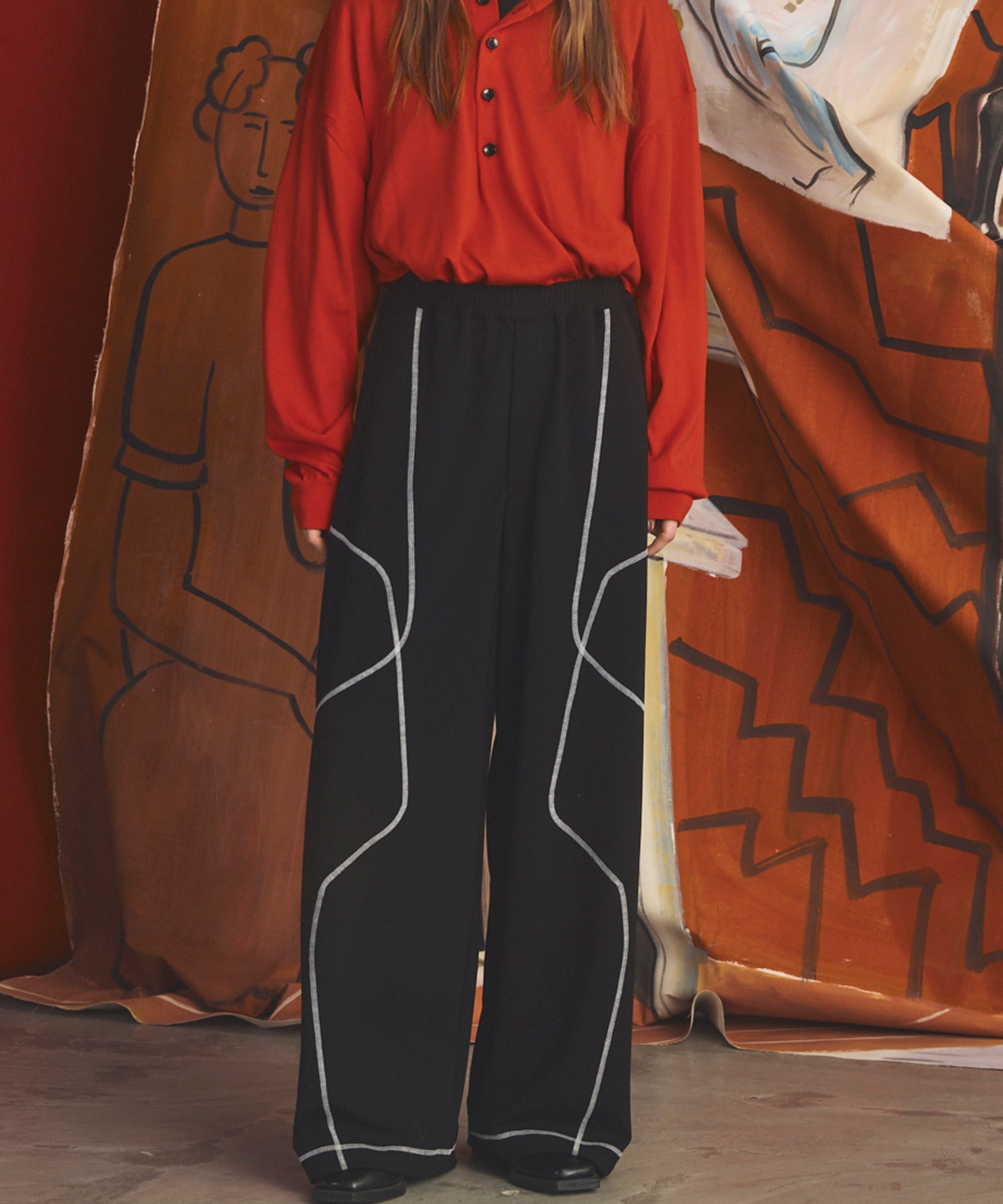 Banana Curve Silhouette Prime-Wide Cargo Trousers