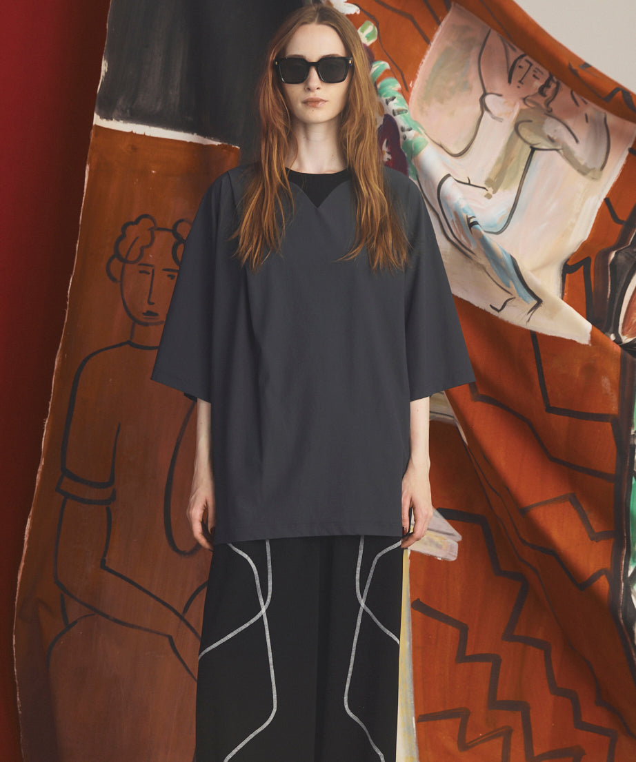 Comfortable Clothes Prime-Over Front-tuck T-shirt