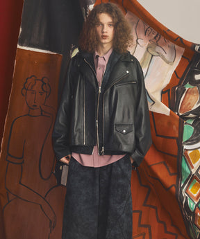 【26AW PRE-ORDER】Sheep Leather Prime-Over Double Rider Jacket