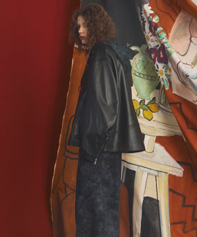 【26AW PRE-ORDER】Sheep Leather Prime-Over Double Rider Jacket