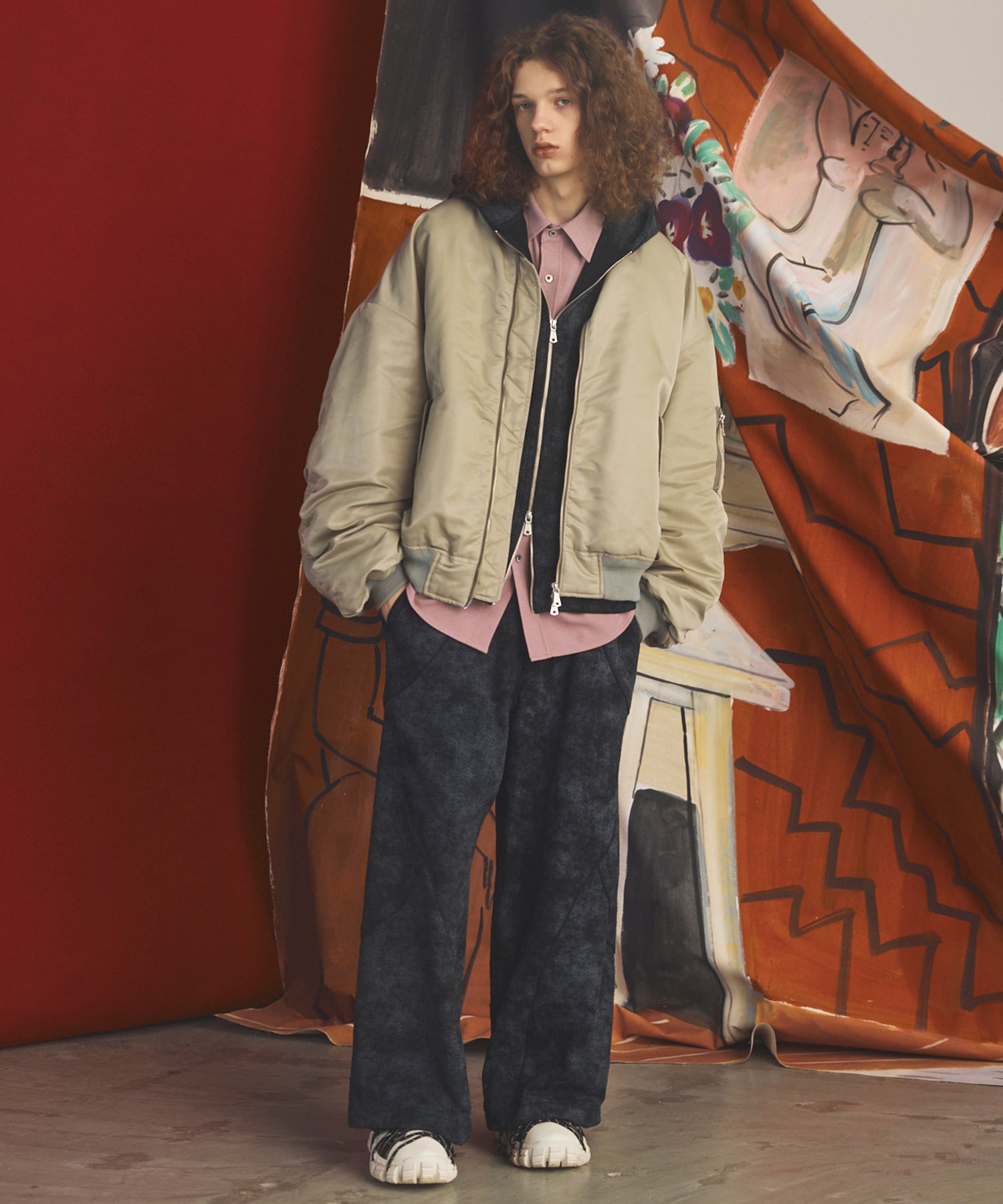 【26AW PRE-ORDER】Distressed Effect  Prime-Wide Sweatpants