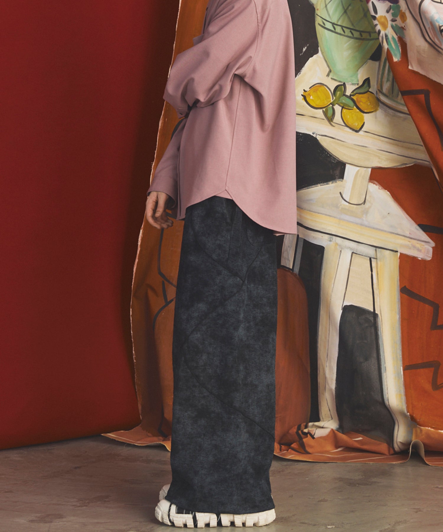 【26AW PRE-ORDER】Distressed Effect  Prime-Wide Sweatpants