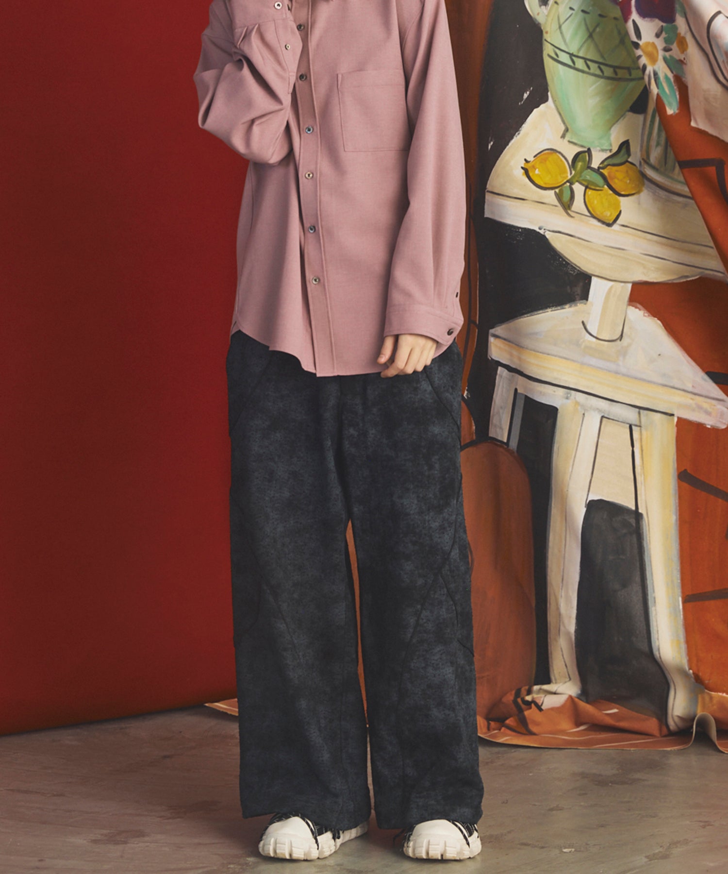 【26AW PRE-ORDER】Distressed Effect  Prime-Wide Sweatpants
