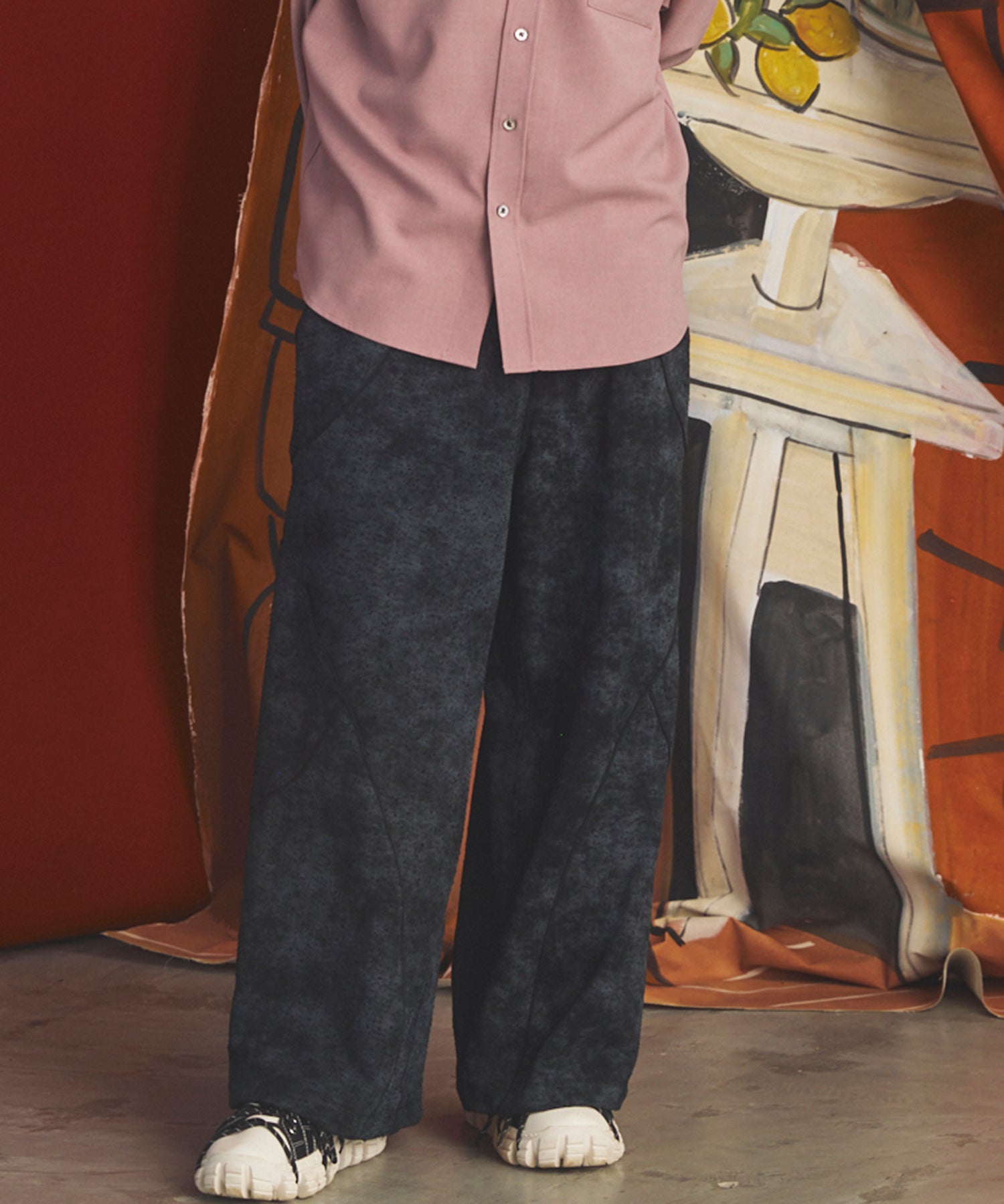 【26AW PRE-ORDER】Distressed Effect  Prime-Wide Sweatpants