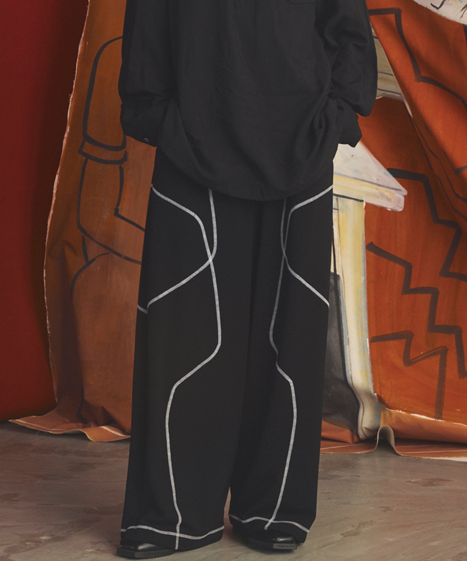 Banana Curve Silhouette Prime-Wide Cargo Trousers