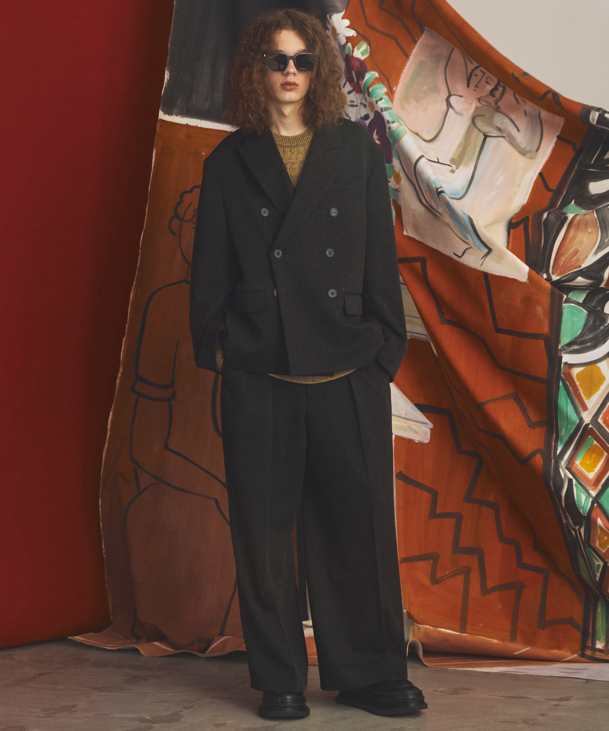 【26AW PRE-ORDER】Sheer Mixed Stripe Prime-Over Crewneck Knit Sweater