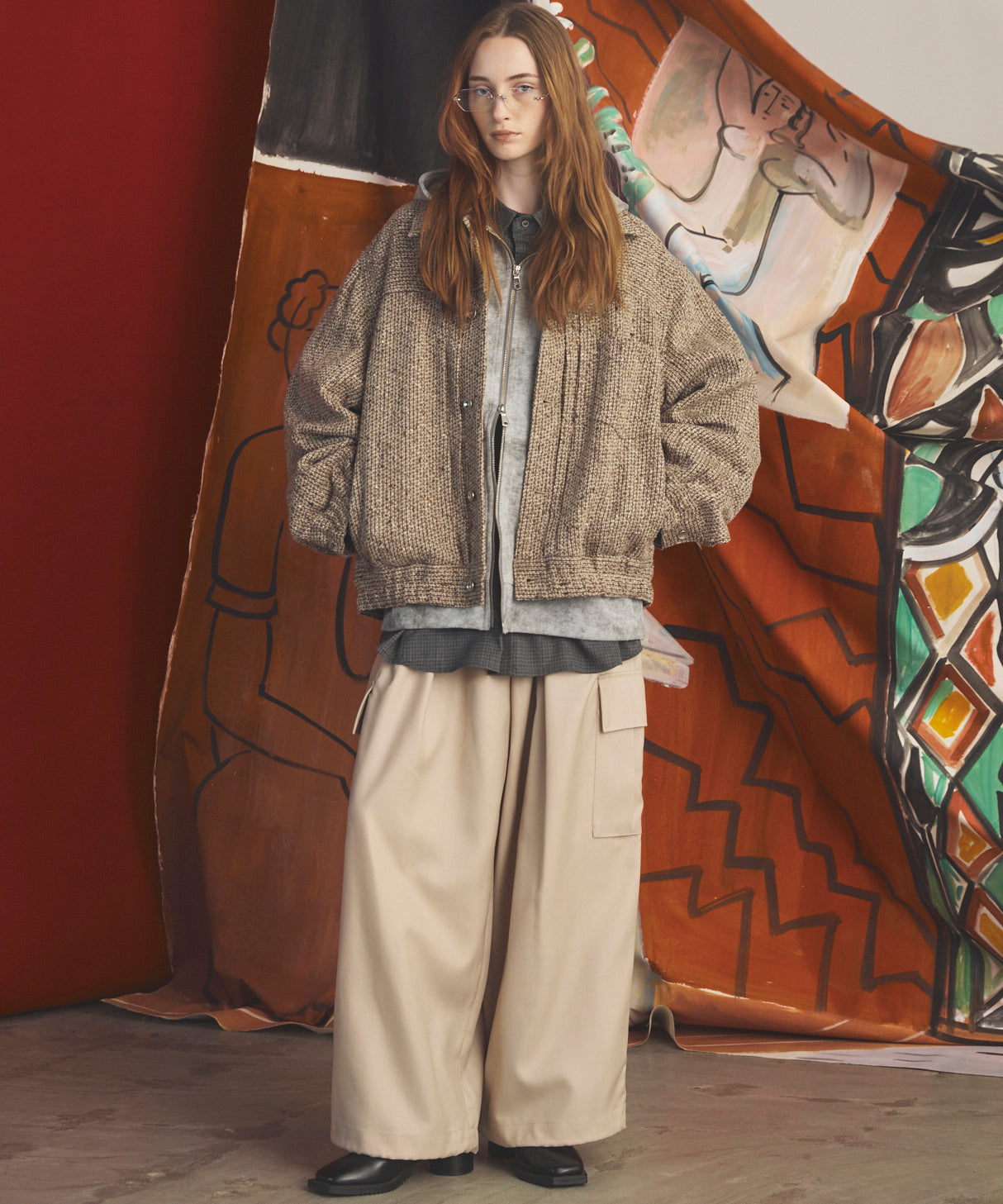 【26AW PRE-ORDER】Raglan Yoke Switching Prime-Over Long Sleeve Shirt