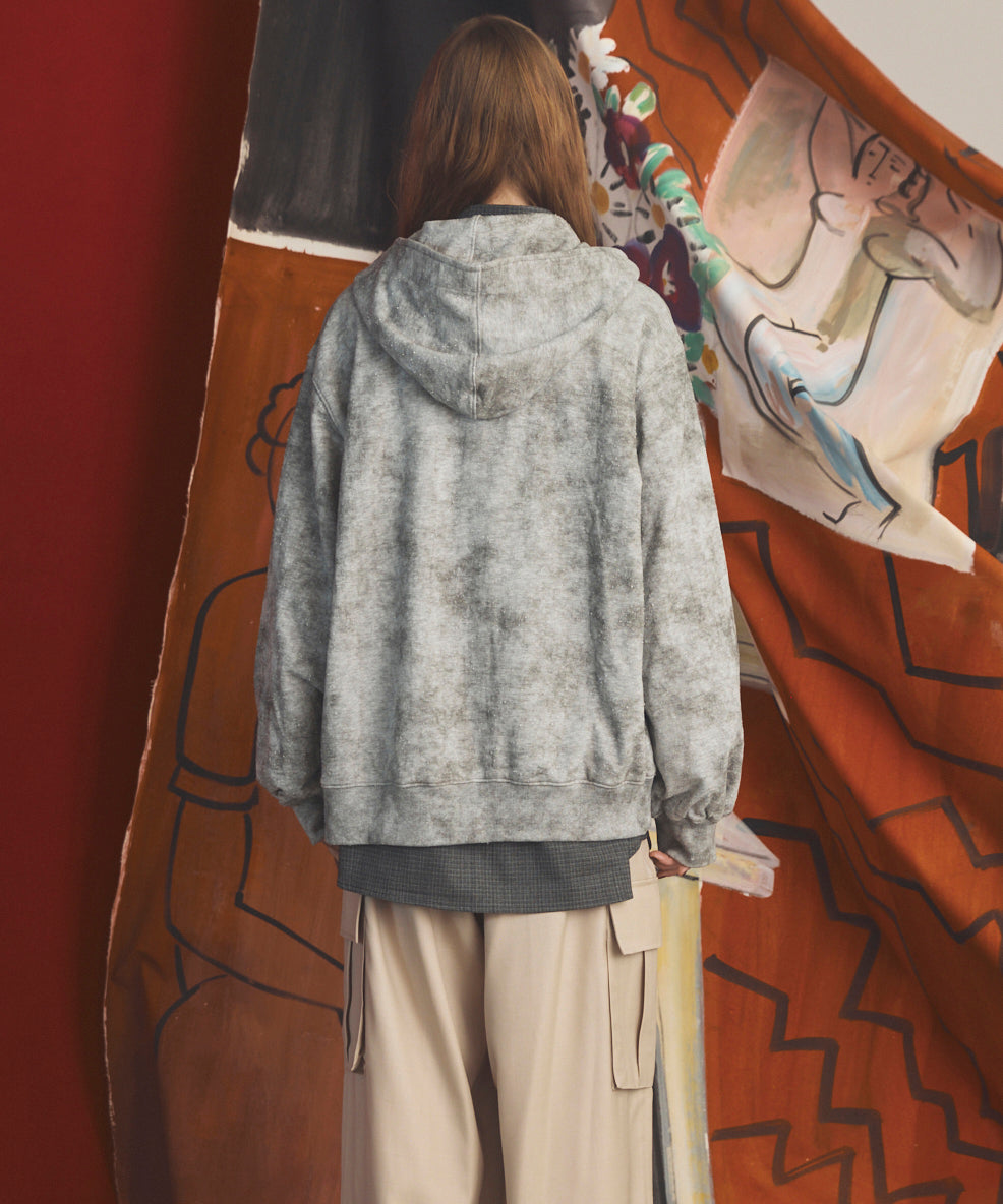 【26AW PRE-ORDER】Distressed Effect Prime-Over ZIP Hoodie