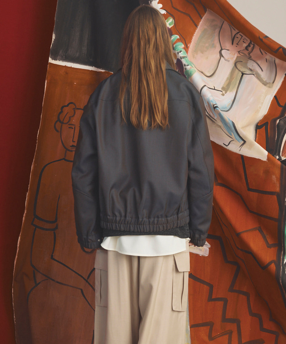 【26AW PRE-ORDER】4 Colors Chambray Washable Wool Prime-Over Blouson