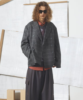 【26AW PRE-ORDER】ツイーディーシャドウチェックプライムオーバーダブルブレストジャケット
